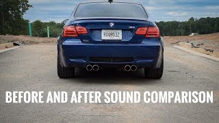 No muffler (muffler delete) vs muffler - cherry bomb extreme | Bmw M3