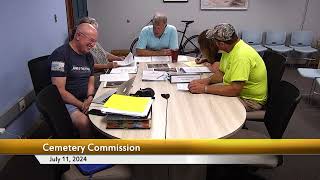 Cemetery Commission Meeting July 11, 2024