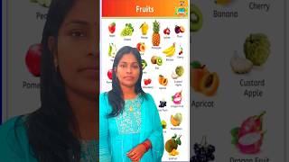 #shorts , Fruits song, learn fruits name, fruits name, fruits name in Hindi, fruits name in English