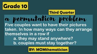 GRADE 10 | PERMUTATION PROBLEM RELATED TO COUPLE PICTURE TAKING