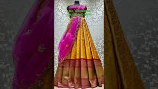 Kanjivaram silk zari lehanga with blouse along dupatta for Rs. 1850