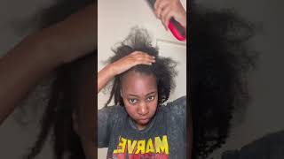 Quick style for natural hair! #clipins#curlyhairstyles#greenscreen#natural hair