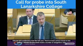 Call for probe into South Lanarkshire College