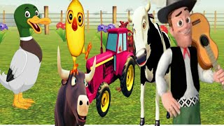 El Tractor Escapando Del Toro Y El Pollito - Parte #109 Pollito Pio Remix  - Granja De Zenon