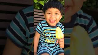 Cute little munchkin eating lollies and ice cream / asjem explore moment