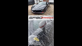 Washing the fastest car in the world - Ferrari SF90 Stradale Assetto Fiorano #shorts