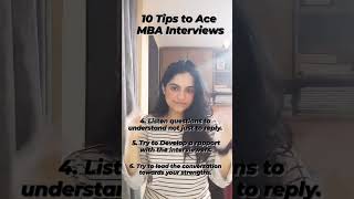 Tips to ace MBA interviews