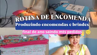 Rotina de Encomenda: fazendo brindes, produzindo encomendas | Saindo muitos pedidos final de ano 💙🙏🏼