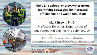 The USA seafood, energy, water nexus: strategies for increased efficiencies & waste reduction