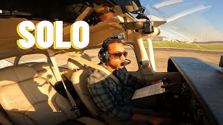 Flying Solo in the Cessna 172 | ATC Audio | IFR flight plan