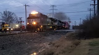 NS 4754 leads NS 29a through Sharonville Ohio ft. NS 1066, the New York Central heritage unit!