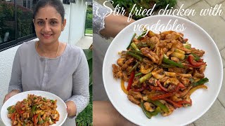 Stir fried chicken with vegetables