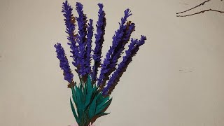 DIY Making Lavender Flower with Crepe Paper