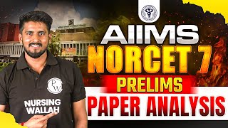 AIIMS NORCET 7 Prelims Paper Analysis | NORCET 7 Exam 15 September 2024 | NORCET Pre Paper Solution