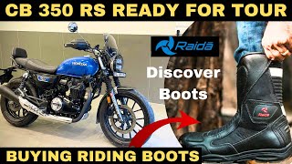 CB 350 RS touring set up || Buying Raida Discover boots for Kinnaur trip || Long distance tour boots