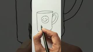 Draw coffee mug. Good morning mug easy #art  #satisfying