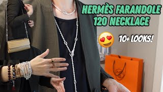 Hermès Farandole 120 Sterling Silver Necklace | 10+ Styling Looks! | Close ups and Storage