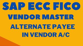 Alternative Payee in Vendor Master Data| Automatic Payment Program| SAP Online Training| F110| FBZP