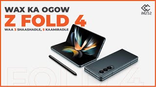 Telefoon ka kooban laba telefoon oo la isku dhajiyey (Wax ka ogow Galaxy Z Fold 4)