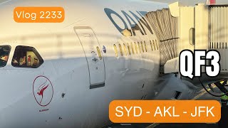 Sydney Trains Vlog 2233: QF3 SYD - AKL - JFK