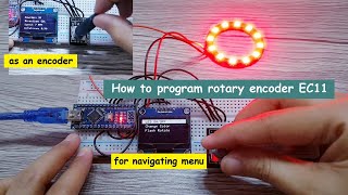 how to program rotary encoder EC11 || simple project using rotary encoder ec11