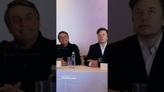 Encontro de Bolsonaro e Elon Musk.