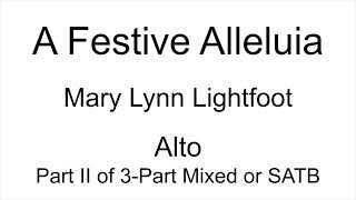 A Festive Alleluia - Alto (Part II) for  3-Part Mixed or SATB