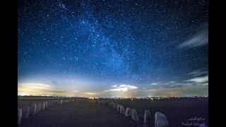 Milky Way and Stormy Skies Timelapse over Ales Stenar