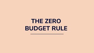 Budgeting: The Zero-Budget Rule | Ria Money Transfer