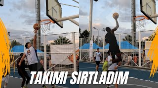 TAKIMI SIRTLADIM AMA YETMEDİ.. // 3X3 BASKETBOL MAÇI