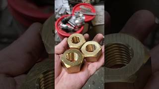 Brass Nuts!!! Cnc Machining Large Nuts! #cncmachine