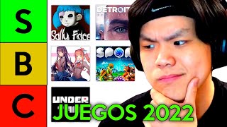 TIERLIST DE JUEGOS QUE JUGUÉ EN 2022