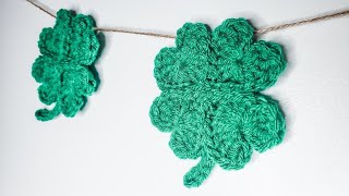 Crochet Shamrock Garland / Coasters (Four-Leaf Clover | St. Patrick's Day Crochet Pattern Ideas)