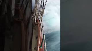 sailing on a schooner in the storm #sailingboat #storm #classicboat #adventure #schooner