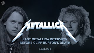 Last Metallica interview before Cliff Burton's death. (Rockbox 26-09-1986)