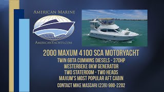 SOLD - 2000 41' Maxum 4100 SCA Motoryacht HD By American Marine Yachts