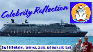 Our 1st ever Celebrity cruise! Embarkation, room tour, casino tour, food, and 1st impression of ship