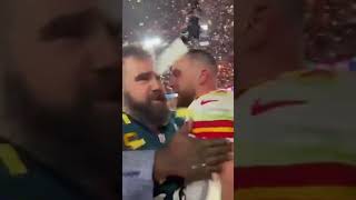 The Kelce Brothers after Super Bowl 🔥 #superbowl #kelcebrothers