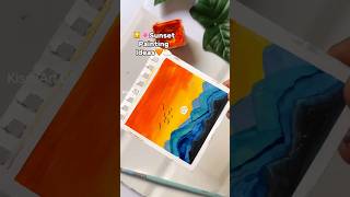 Sunset Painting with Acrylic Paint⛅️😍😱 #art #shorts #viral