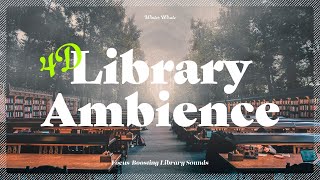 What if there was a 4D library? - Forest Library Ambience with Rain Sound for Study