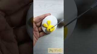 Kawaii Bunny Egg Clay Art | Diy Works #shorts