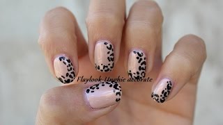 Video tutorial #115 Nail art leopardata color carne per UNGHIE CORTE- By Flaylook