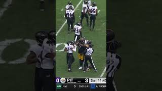 Najee Harris attempted hurdle over Kyle Hamilton Ravens vs Steelers NFL #shorts #nfl #steelers