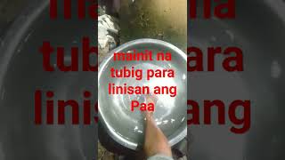 paanu linisan Ang paa bagu matulog #reels#shortvideo#paanu linisan Ang paa bagu matulog