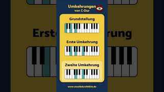 Akkordumkehrungen vom C-Dur Akkord  #shortvideo #klavier #musiktheorie #piano #music