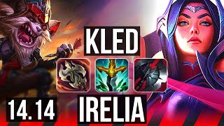 KLED vs IRELIA (TOP) | Rank 6 Kled, 8/2/9 | BR Challenger | 14.14