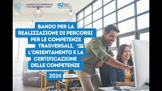 Bando per realizzazione di PCTO, per l’orientamento e la certificazione delle competenze 2024