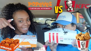 Popeyes vs KFC #mukbang Battle of the Fried Chickens #popeyes #kfc