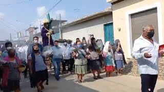 Vía crucis de Viernes Santo en Santiago Apóstol Ocotlán Oaxaca