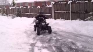 Quad biking in the snow!